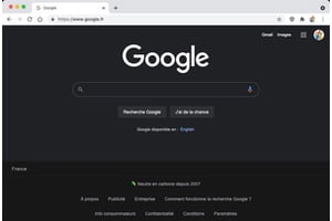 Googleページでダークモードを有効にする（ダークモード）